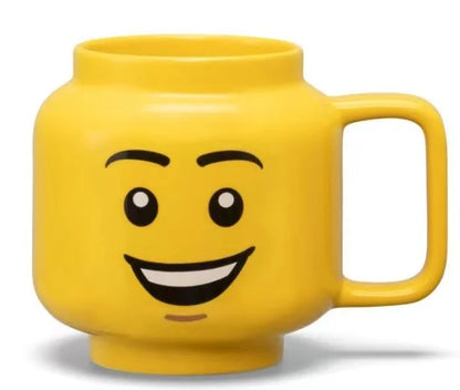 Impish Expression Mug in Porcelain, Single 250ml Cartoon Coffee, Tea and Milk Cup with A-G Design Options and Foam-Lined Box for Friends and Family Gifts