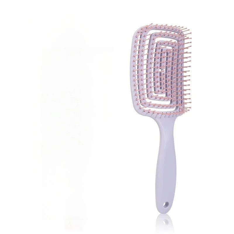 Detangling Hair Comb by WANMEI, Hollowed-Out Plastic Styling Tool with Scalp Massage Function and Ten Color Options for Men, Women and Wig Care