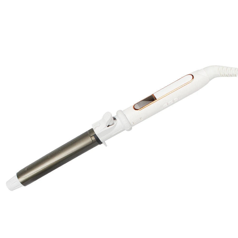 USHOW Ceramic Curling Iron, Single-Barrel Hair Styler with Separate 9mm to 45mm Diameter Selections and AU, UK, EU or US Regional Plug Options