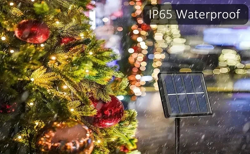 Solar Copper Wire Fairy Lights with Light Sensor, Warm, White or Multicolor Single and Two-Piece Options in 6M to 31M Lengths for Garden and Holiday Decor