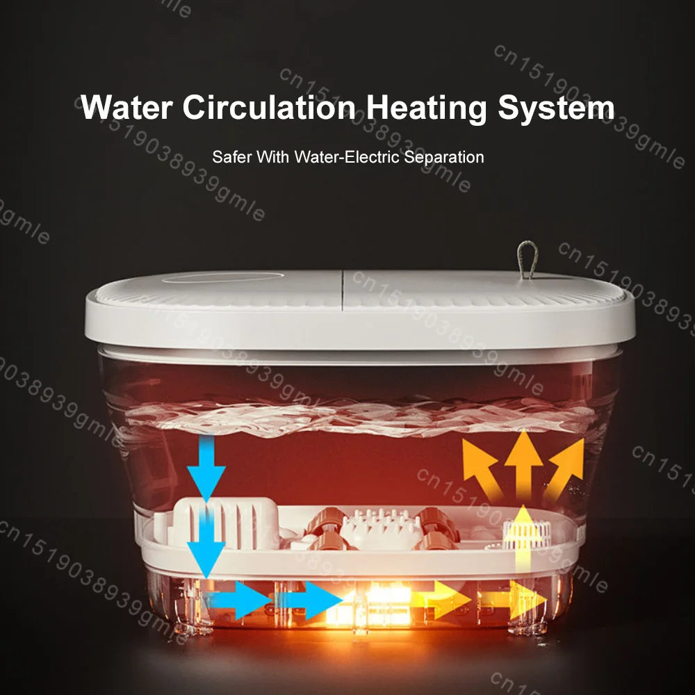 Foot Soaking Spa Basin with Listed Heating and Massage, Basic Version, Bubble Style or Folding Version Options for Adult At-Home Foot Bath Routines