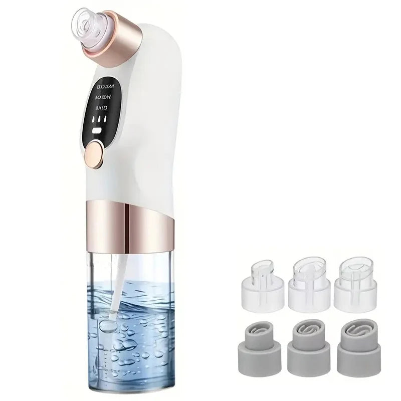 Facial Pore Cleaner with USB Charging and Five Listed Probes, Portable White Skincare Device for Adult At-Home Beauty and Personal Care Routines