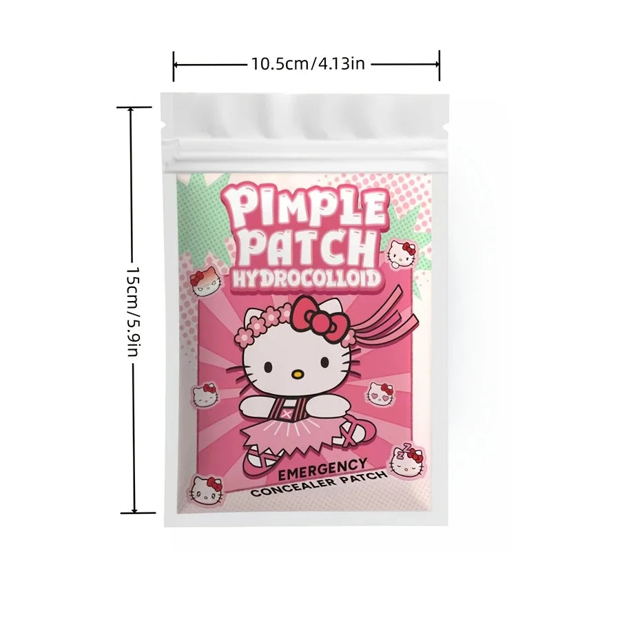Cartoon Hydrocolloid Pimple Patches, 45PCS or 135PCS Pack Options with Hello Kitty Styling Reference for Decorative Facial Care and Personal Skincare Routines
