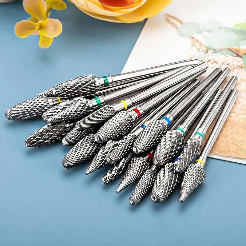 Dmoley Ceramic Nail Drill Bit, Single-Piece Manicure Milling Accessory with Storage Box and Numbered Style Options for Professional Nail Shaping and Gel Removal