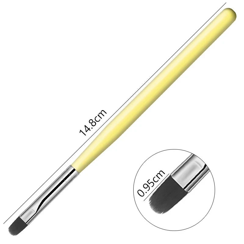Nail Art Painting Brush Pen Options for UV Gel, Acrylic and Builder Gel Application, Six Numbered Selections for Pattern Detailing and DIY Manicure