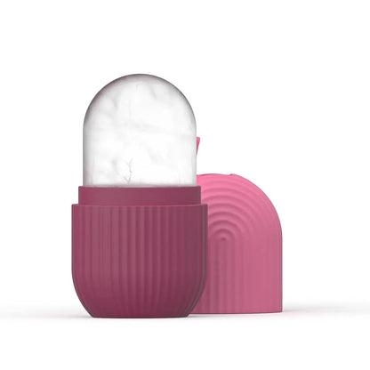 Facial Ice Massage Capsule with Listed Silicone Mold Design, Single Beauty Tool in Eight Color Options for Adult At-Home Cooling Self-Care Routines