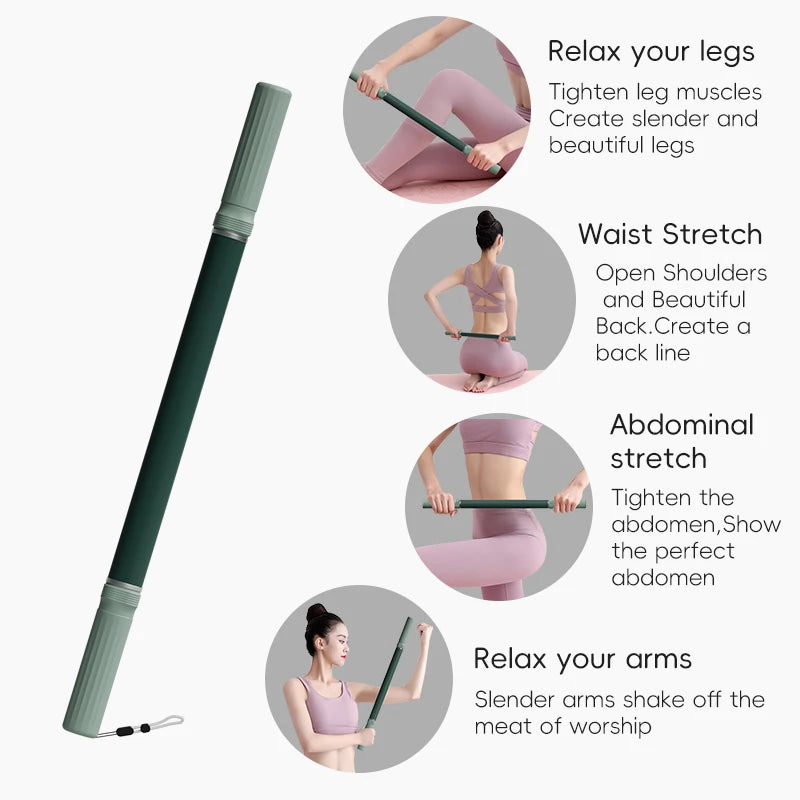 Handheld Massage Roller Stick with 58cm Green and Purple Option Labels, Portable Body Massage Accessory for Legs, Calves and At-Home Relaxation
