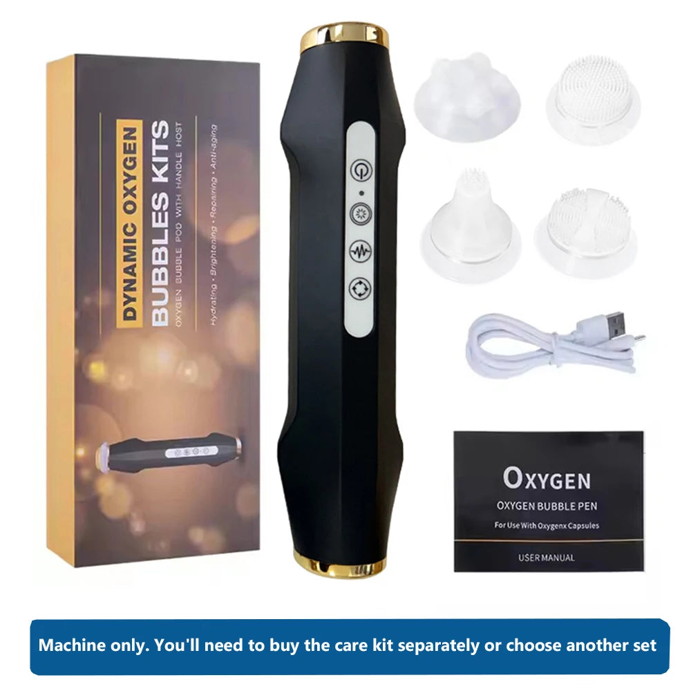 CO2 Facial Pod Kit with Capsule, Serum and Gel References, Seven Numbered Type Options for Bubble Facial Device Consumable Selection and Adult Beauty Routines