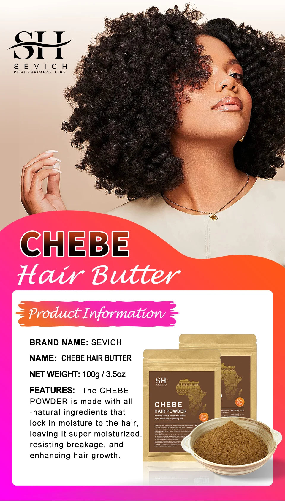 Chebe Hair Powder with One, Two or Three-Piece Pack Options for Label-Guided Cosmetic Hair Care Selection and Personal Routine Planning