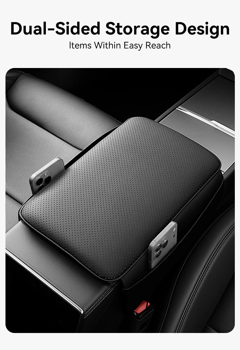 Center Console Armrest Cover with TPE and TPU Material Options, Stripe and Wavy Grain Styling for Select Tesla Model 3 Highland and Model Y Juniper Interiors