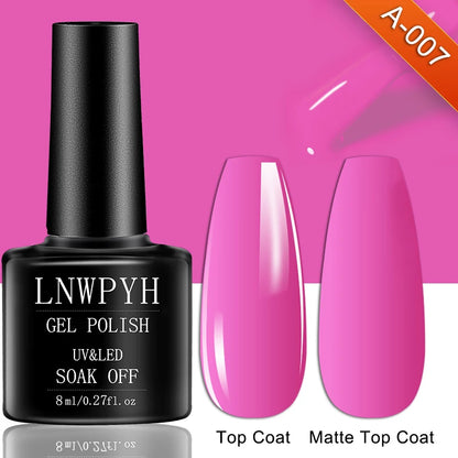 Gel Nail Polish Kit by LNWPYH with Listed 10 Polish Colors, 4 Extension Gel Colors, Base and Top Coats, UV LED Lamp and Electric Drill for Adult Nail Art