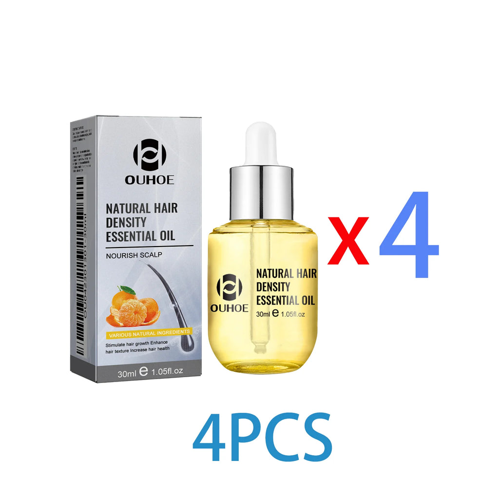 Scalp Massage Hair Oil by OUHOE, 30ml Cosmetic Hair Care with Citrus, Ginger and Ginseng, Dropper Bottle for Men and Women at Home