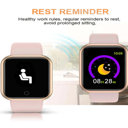 Y68 and 116Plus Fitness Smart Watch with Silicone Wristband, Circular Touch-Button Control and App Setup, Everyday Activity Tracking and Message Reminder References