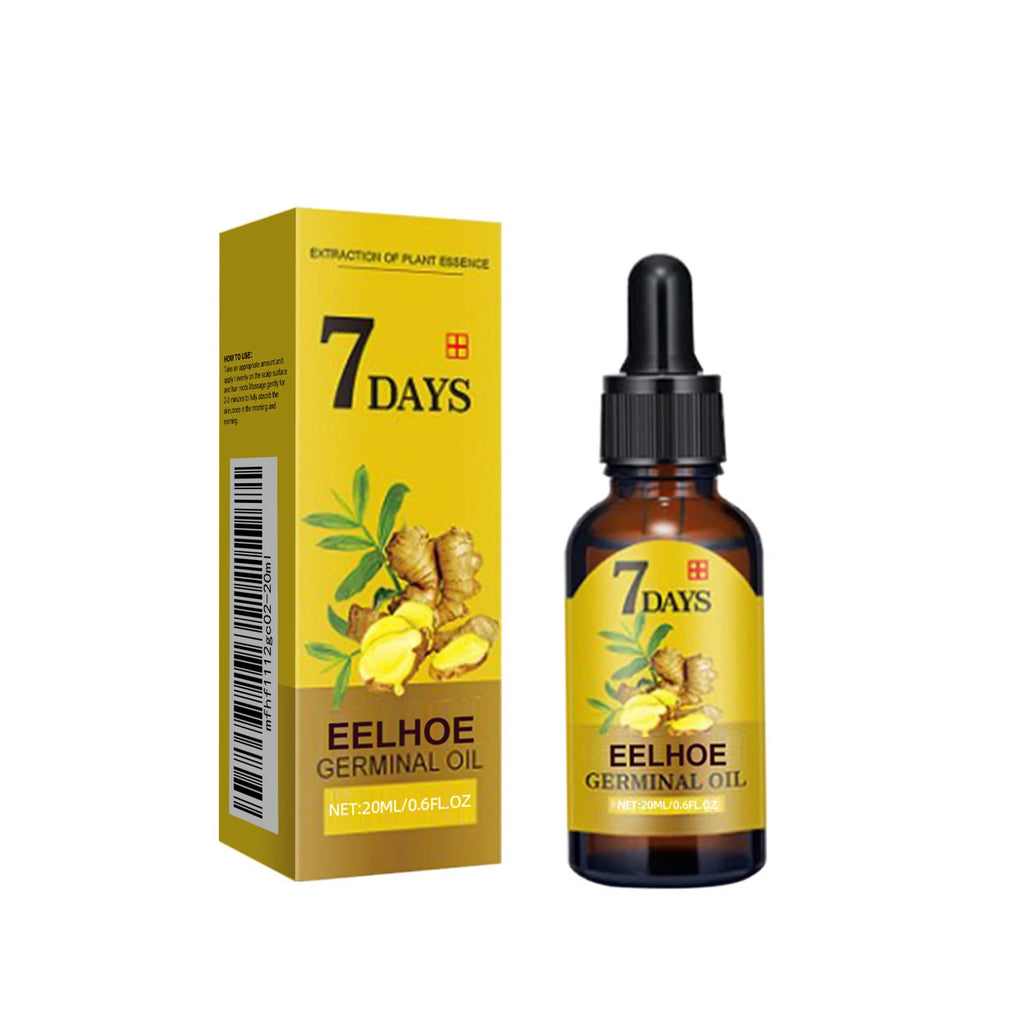 Ginger Hair Oil for Scalp Massage by EELHOE, Cosmetic Hair Care Serum for Men and Women in 10ml, 20ml and 40ml Size Options for At-Home Routines