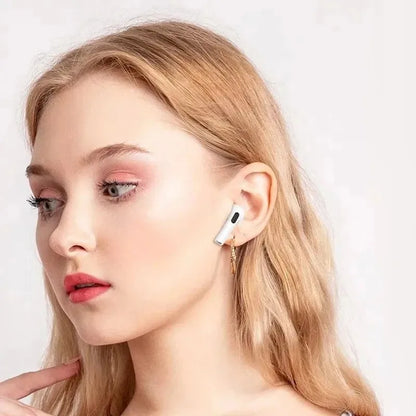 Pro4 Wireless Earbuds with Charging Case, Listed Bluetooth 5.0 Stereo Earphones with Touch Controls and Independent Earbud Use in White or Black