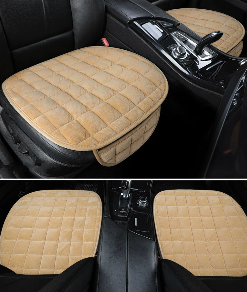 Winter Car Seat Cushion, 50 x 50cm Flocking Cloth Seat Pad with Listed Anti-Slip and Breathable Design in Six Colors for Compatible Vehicle Seats