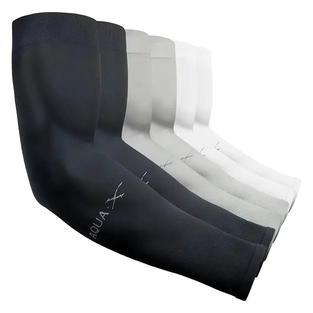 Unisex Summer Arm Sleeves for Riding, Driving and Fishing, Three-Pair Mixed Color Option and Black, White or Gray Selections for Everyday Outdoor Arm Coverage