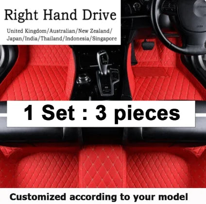 Jetta A5 Car Floor Mats for Listed Volkswagen 2006–2012 Models, Interior Floor Cover Set in Red, Coffee, Beige and Black Combinations with Fit Verification Required
