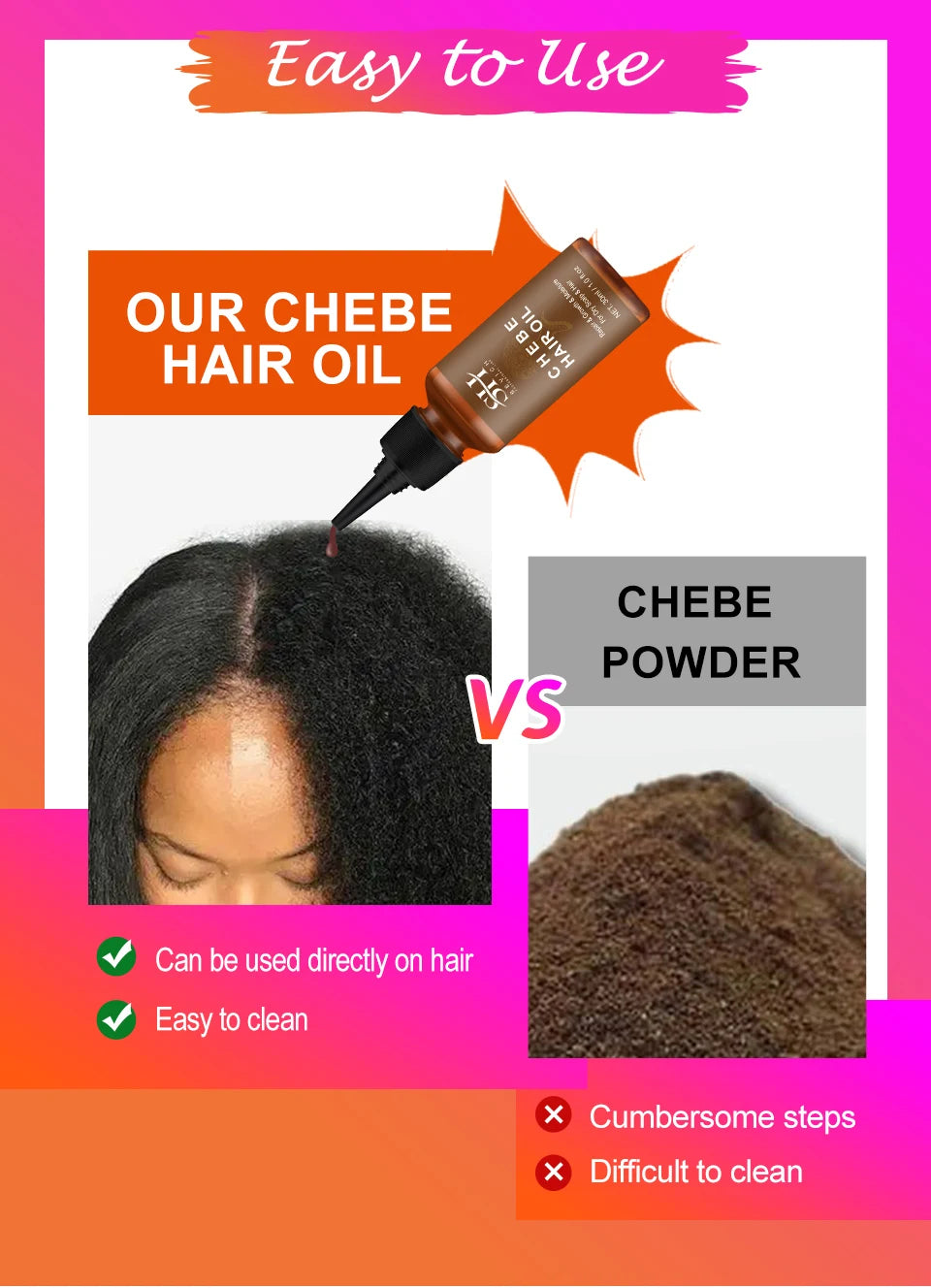 Chebe Shampoo and Conditioner Options with Hair Oil, Spray and Leave-In Mask Selections, Individual Products and Sets for At-Home Hair Care