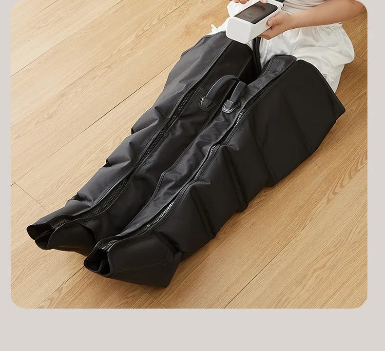 Air Wave Compression Leg Massager with Zipper Design, Three Listed Modes and Intensity Levels in Basic, Lengthen or Lengthen Type-C Options for Adult Relaxation