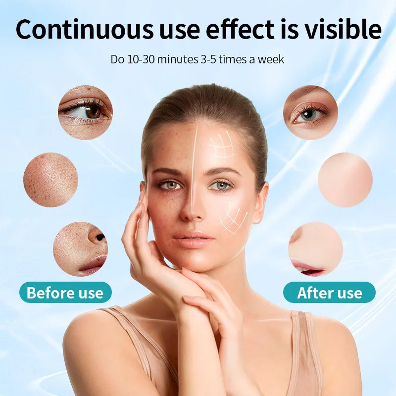 Cordless LED Face Mask with Seven Listed Color Modes, Rechargeable Beauty Device in Mask-Only or Type 1-4 Set Options with Box and No-Box Packaging Choices