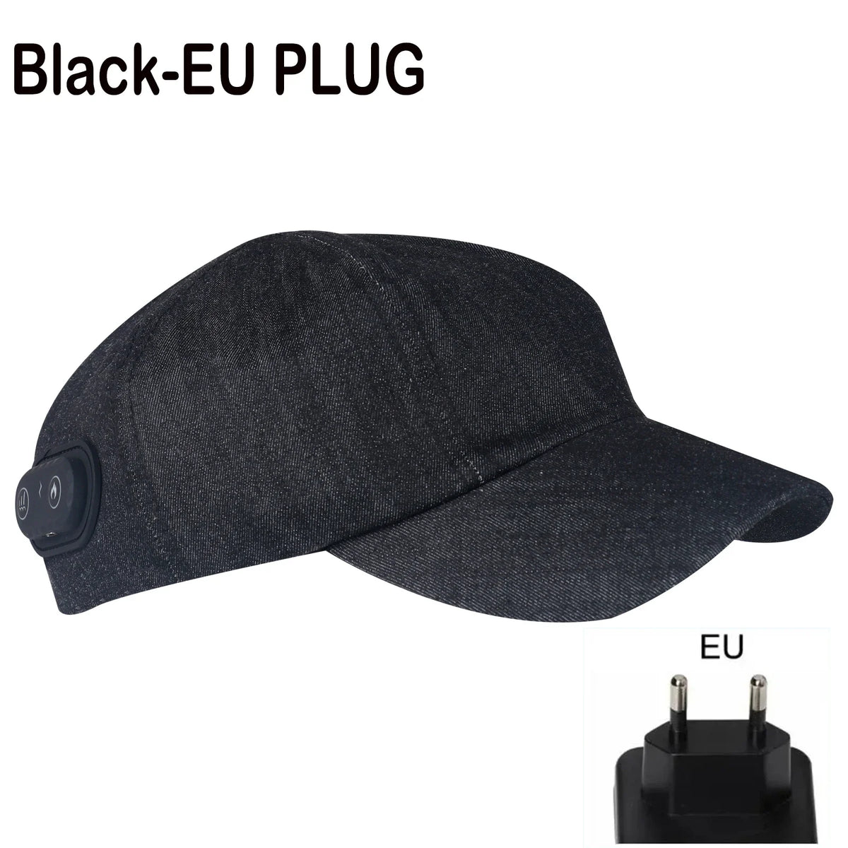 Rechargeable LED Scalp Cap with Listed 2000mAh Battery and Four Light Modes, Black or Grey Options with US, EU, UK and AU Plug Labels