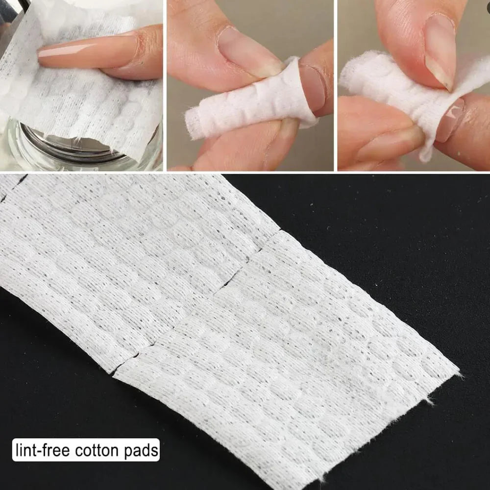 Nail Wipes Roll with 1000 Tear-Off Nonwoven Pads, Approximately 1.97 x 1.97-Inch Squares for Compatible Gel Cleansing, Polish Cleanup and Manicure Prep