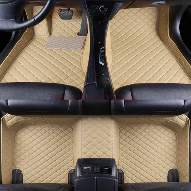 3D Car Floor Mats for Listed Renault Kadjar, Duster, Fluence and Koleos Configurations, Artificial Leather Cabin Covers with Black Single-Piece and Five-Seat Color Options