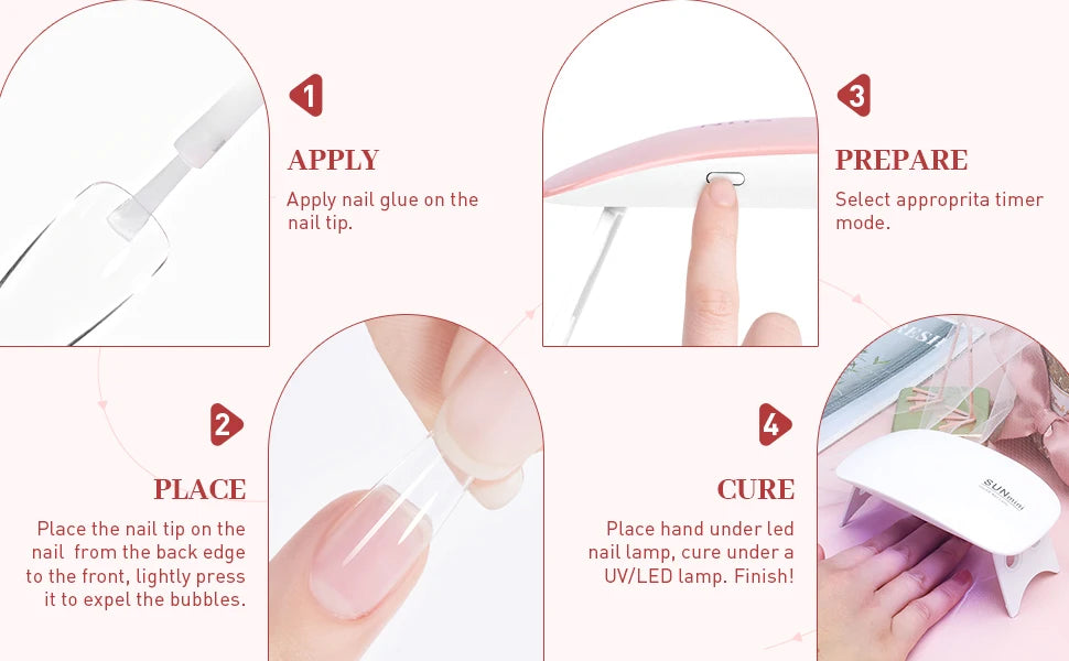 Mini UV LED Nail Lamp by LINMANDA, Portable 6W USB Gel Polish Curing Light with 45s and 60s Timer Settings in Pink and White Option Labels