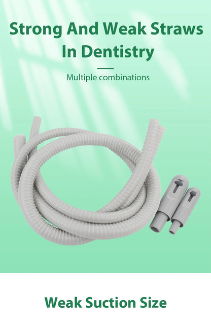 Dental Suction Tubing for Chair Unit Equipment, Strong or Weak Suction Set Labels and Separate 2m Hose Options for Professional Compatibility Review