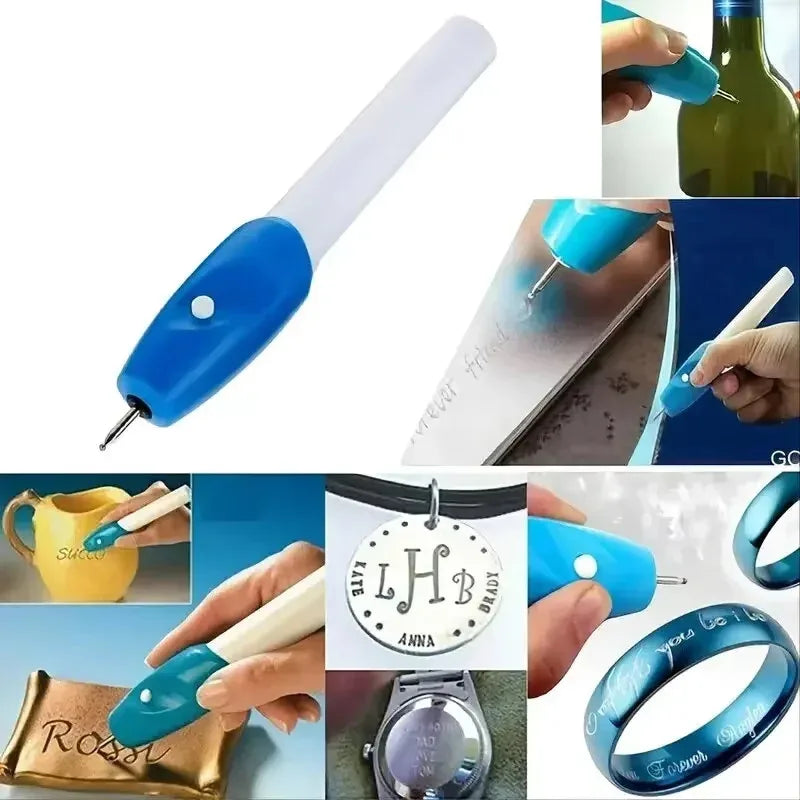 Wireless Engraving Pen, Mini Electric Engraver Tool with Precision Tip for Metal, Glass, Wood and Plastic, Portable Etching Pen for DIY Crafts, Jewelry, Gifts and Name Writing