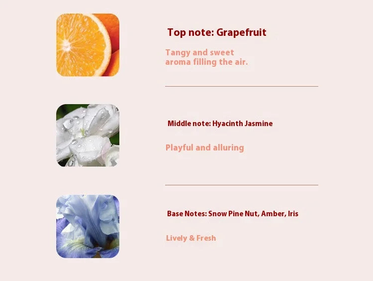 Women's Musk Perfume Spray with Jasmine and Fruity Scent References, Pink or Orange 45ml and Six 50ml Option Labels for Personal Fragrance and Gifts