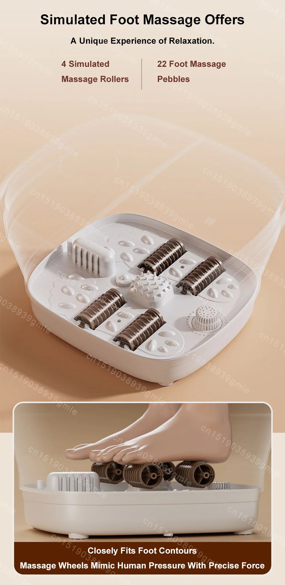 Foot Soaking Spa Basin with Listed Heating and Massage, Basic Version, Bubble Style or Folding Version Options for Adult At-Home Foot Bath Routines