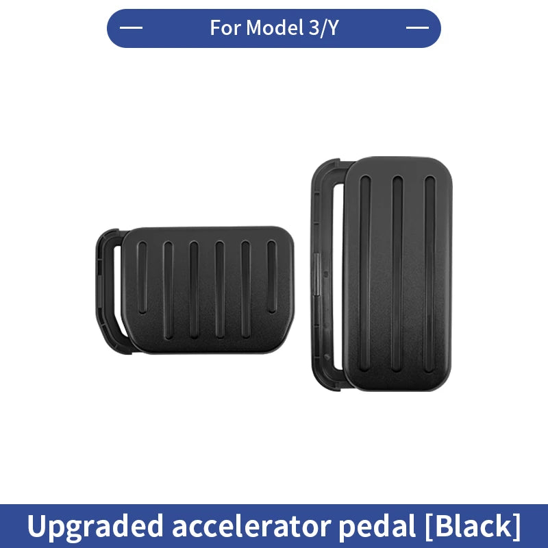 Tesla Pedal Covers by TESY in Black or Silver, Accelerator and Brake Pedal Styling with Slide-Rail Buckle Design for Compatible Model 3, Y and YL Vehicles