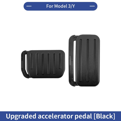 Tesla Pedal Covers by TESY in Black or Silver, Accelerator and Brake Pedal Styling with Slide-Rail Buckle Design for Compatible Model 3, Y and YL Vehicles