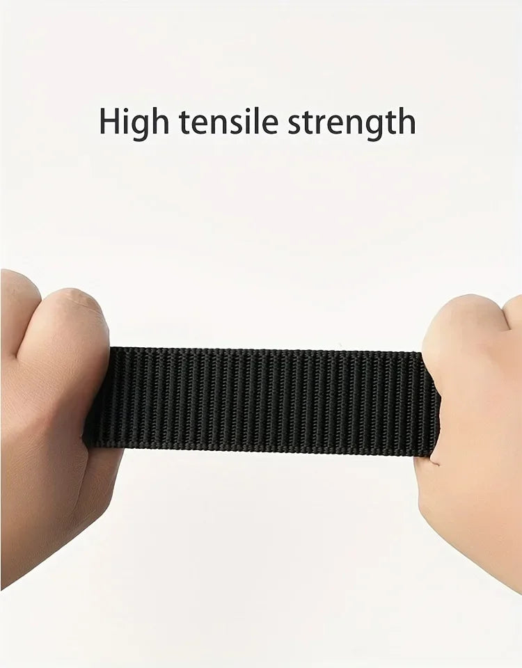 Men's Canvas Belt with Automatic Buckle, 120cm Tactical-Style Pants Belt in Gray, Black, Light Brown or Green for Casual Outfits and Everyday Workwear