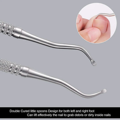 Toenail Nipper, Manual Pedicure Tool with Stainless Steel Reference in Blue, Black or Silver Color and Selected Lifter Sets for Adult Personal Nail Grooming