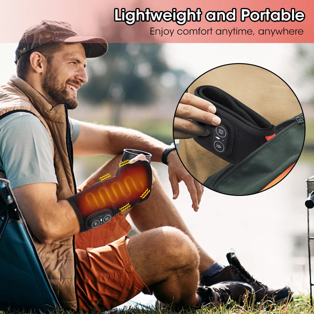 Wearable Red Light Heating Wrap Options for Wrist, Neck, Ankle and Hip, Adjustable Warmth with Model-Specific LED, Vibration and Power Features