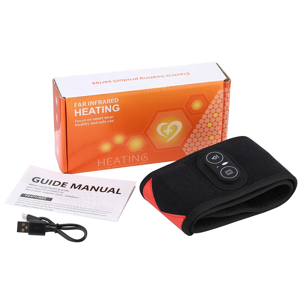 Wearable Red Light Heating Wrap Options for Wrist, Neck, Ankle and Hip, Adjustable Warmth with Model-Specific LED, Vibration and Power Features