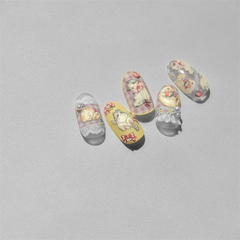 Embossed Nail Art Stickers, 5D Relief Self-Adhesive Decorative Decals for DIY Manicures with TO2907, TO2908, TO2910 and TO5172 Style Options
