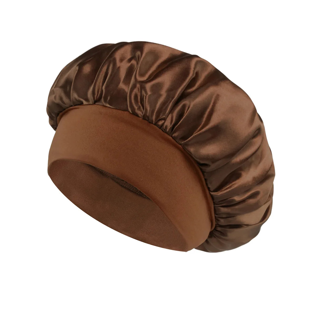 Satin Hair Bonnet with Wide Elastic Band, Single Sleep Cap in Thirteen Colors for Long or Short Hair, Nighttime Routines, Makeup and Face Washing