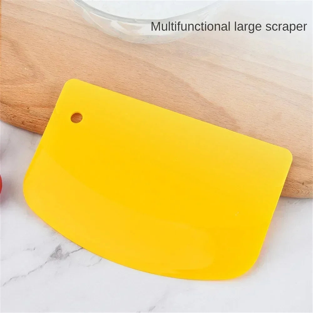 Plastic Dough Scraper in White or Blue, Single Pastry Cutter and Baking Spatula for Bread Dough, Pizza Prep, Cookie Mixtures and Fondant Kitchen Tasks