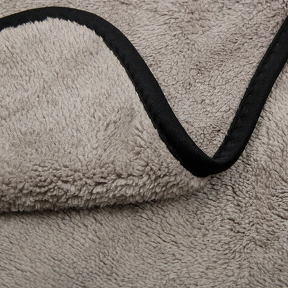 Car Drying Microfiber Towel 60 x 40cm, Single Absorbent Polyester Cleaning Cloth with Double-Sided Coral Fleece Texture for Auto Detailing and Window Care