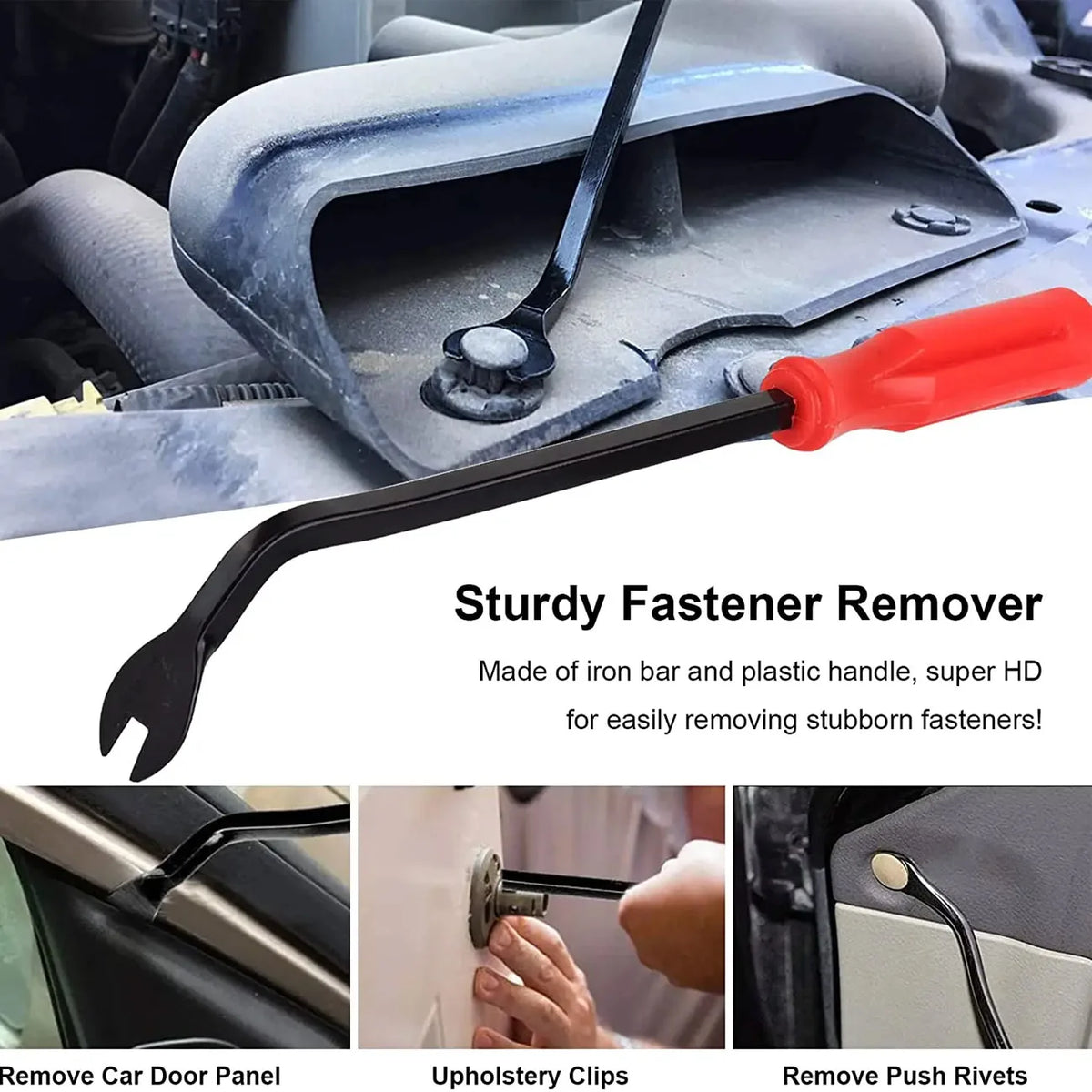 Car Trim Removal Tools with Red or Blue 5, 11 and 12-Piece Kit Options plus Separate Pliers, Manual Accessories for Door Panels, Clips and Dashboard Trim
