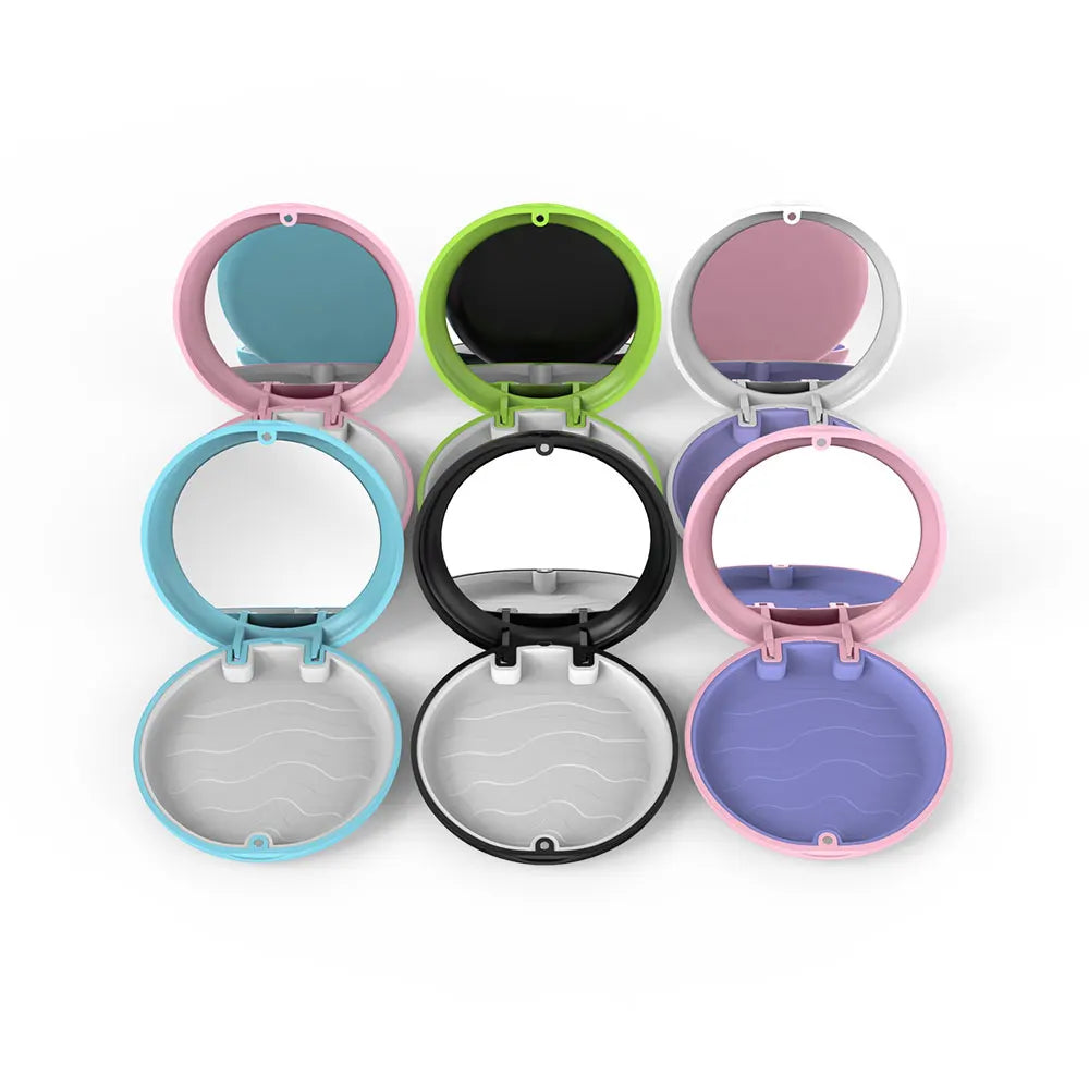 Retainer Case 20-Pack with Magnetic Closure, Portable Dental Aligner and Mouth Guard Storage Boxes, Mirror Options for Home and Travel Organization