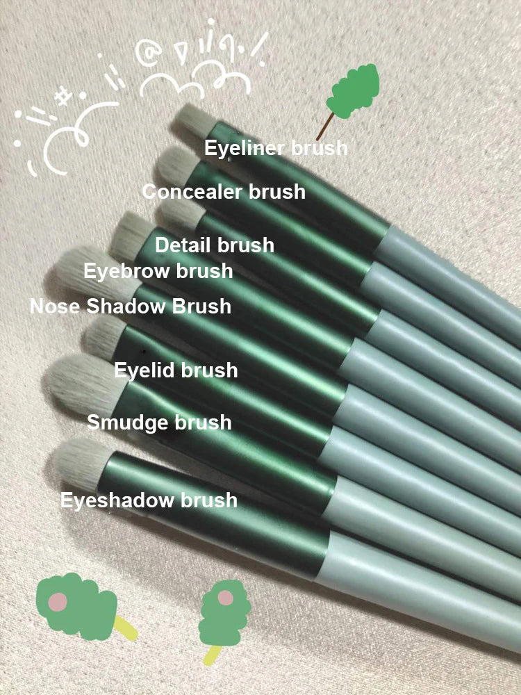 Synthetic Makeup Brush Set with Soft Fibers, Plastic Handles and Aluminum Ferrules, Color Choices and Select Bag Options for Foundation, Eyeshadow and Blush