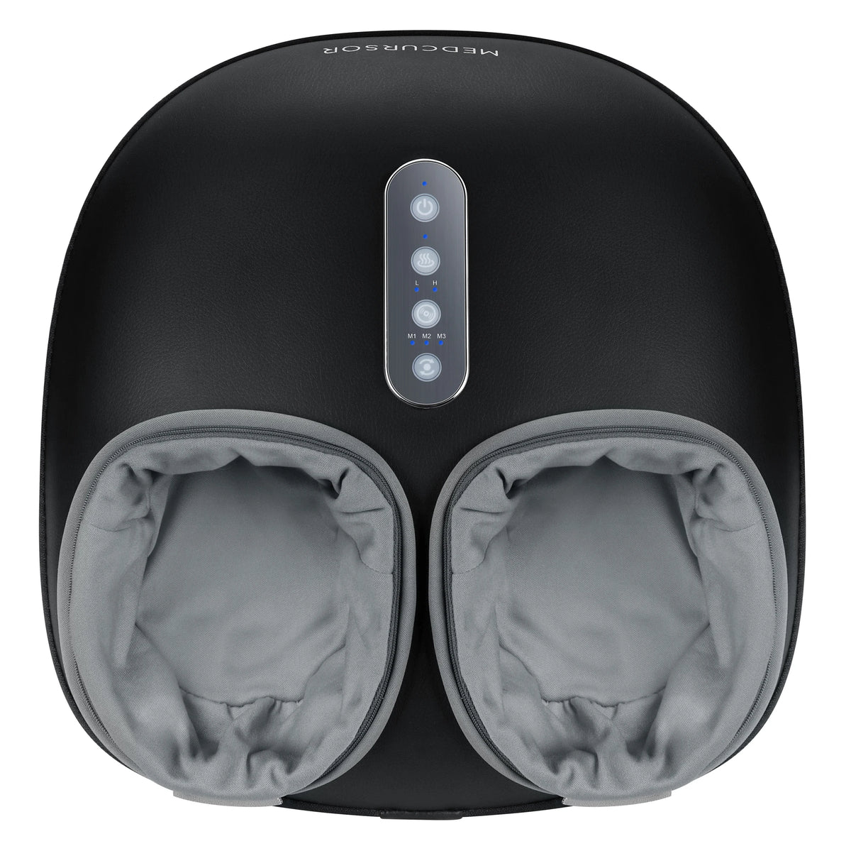 Medcursor Shiatsu Foot Massager with Heat and Roller Massage, Black MDFM400 Electric Foot Care Machine with US or EU Plug Options for Home Relaxation