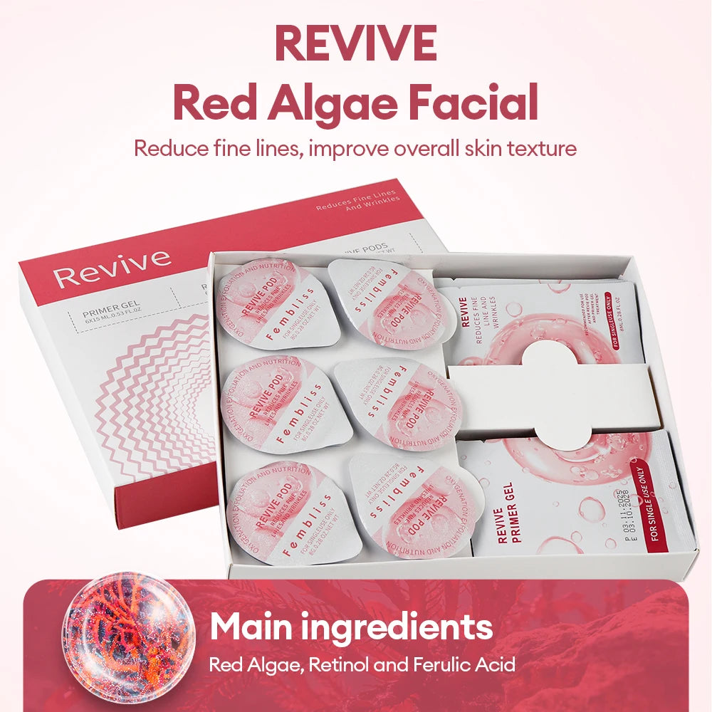 Facial Pod Serum and Gel Kit with Listed Six 8g Pods, Six 8ml Serums and Six 15ml Gels, Seven Type Choices and Separate Bubble Pen Option