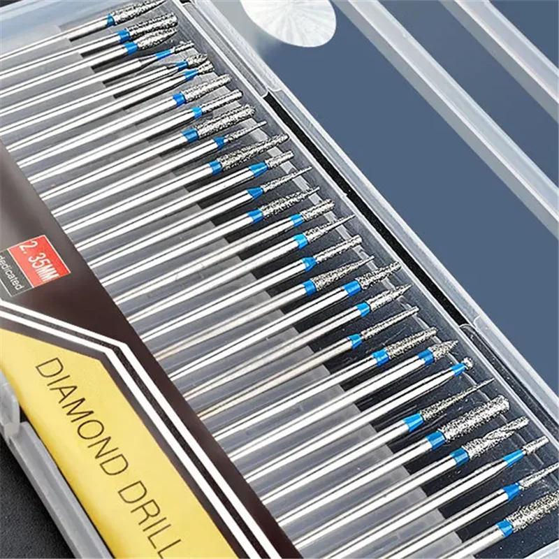 Diamond Grinding Head Set, 30-Piece Alloy Nail Drill Bit Reference with A or B Options for Compatible Rotary Tool Grinding and Polishing Projects