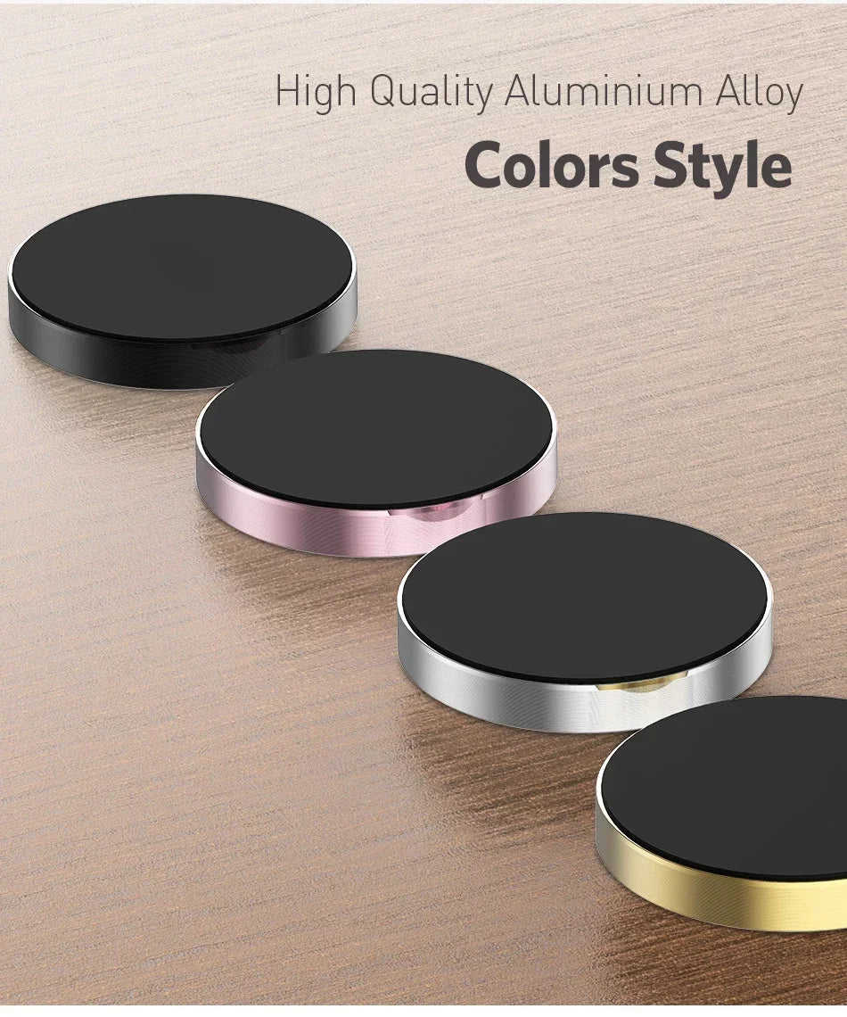 Magnetic Car Phone Holder with Fixed or 360-Degree Rotating Model Options, Dashboard and Wall Mounting References in Black, Silver, Gold and Rose Gold